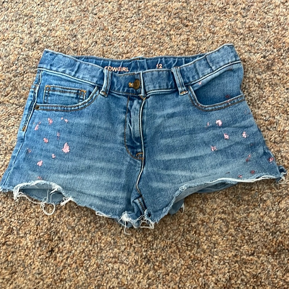 ⭐️EUC - J Crew CrewCuts - Cowgirl Denim Jean Shorts Girls Size 12